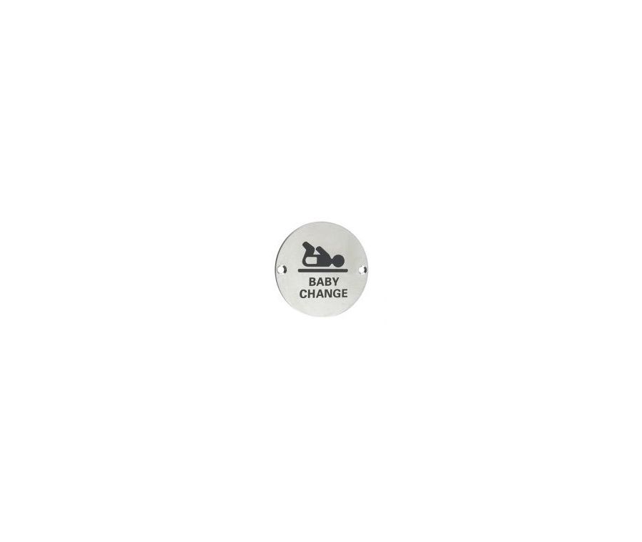 76mm Satin Stainless Steel Baby Change Symbol | ZSS08SS