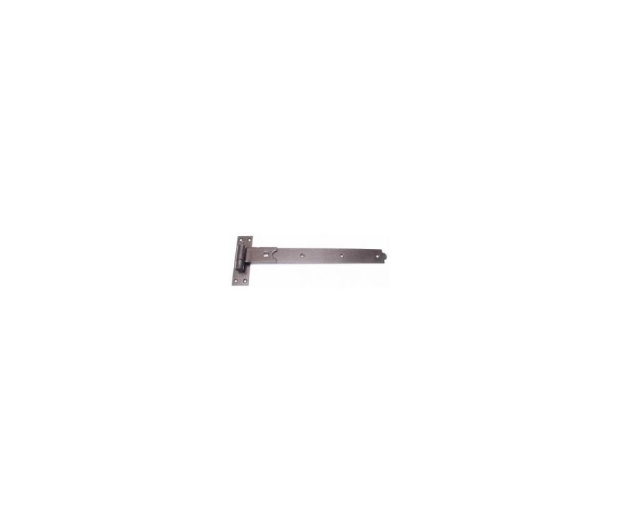 Pair 900mm Black Japanned Straight Hook and Band Hinge on Plate
