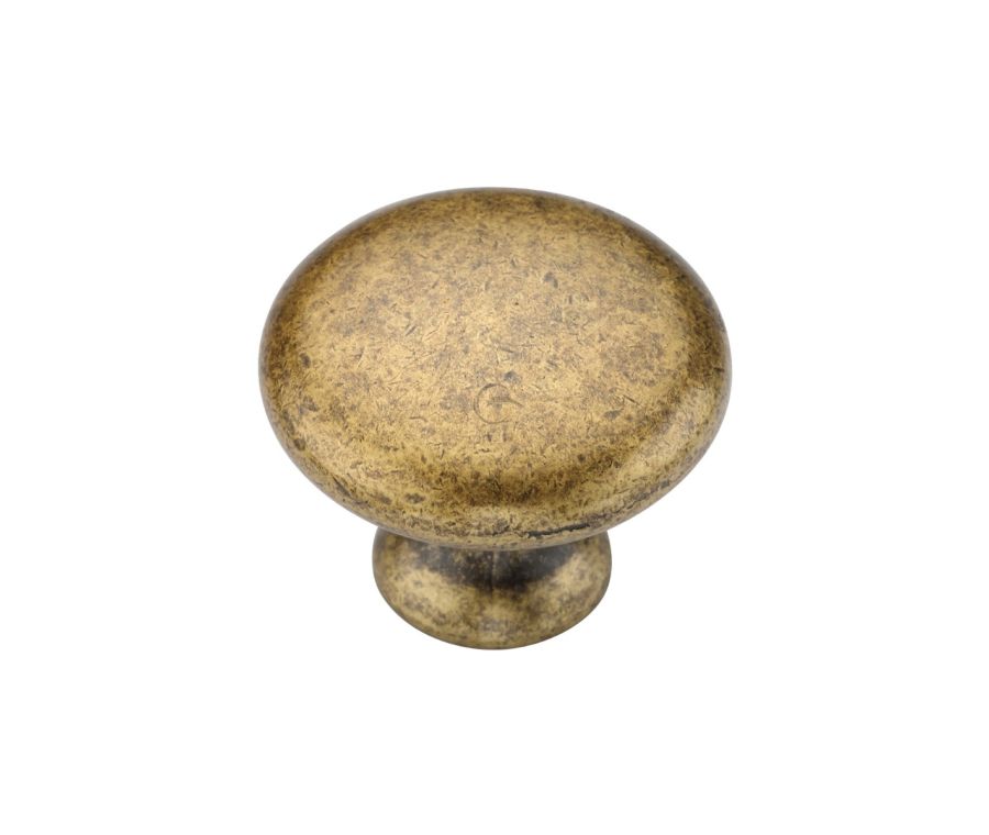 Distressed Brass Classic Round Knob - 30mm  | TK4226-030-DBS