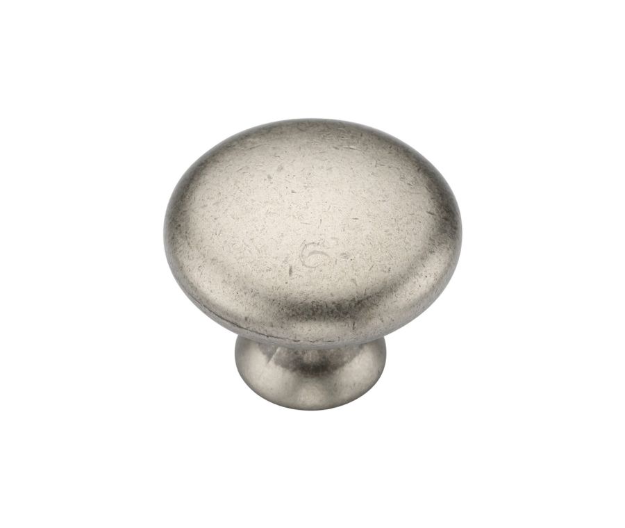Distressed Pewter Classic Round Knob - 30mm  | TK4226-030-DPW
