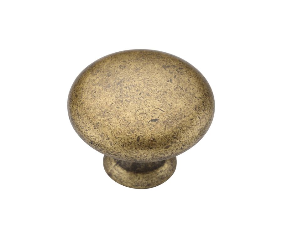 Distressed Brass Classic Round Knob - 35mm  | TK4226-035-DBS