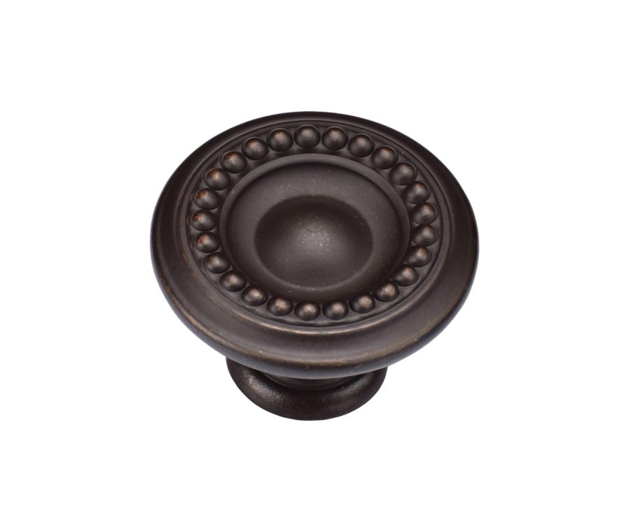Matt Bronze Beaded Round Knob - 35mm  | TK4404-035-LBN