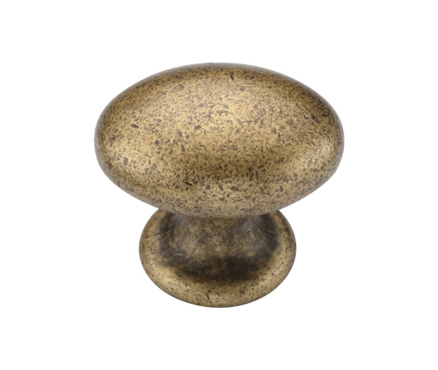 Distressed Brass Classic Oval Knob - 40mm  | TK4462-040-DBS