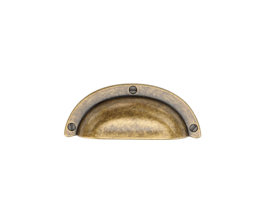 Distressed Brass Cup Pull Handle - 64mm c/c | TK5120-064-DBS