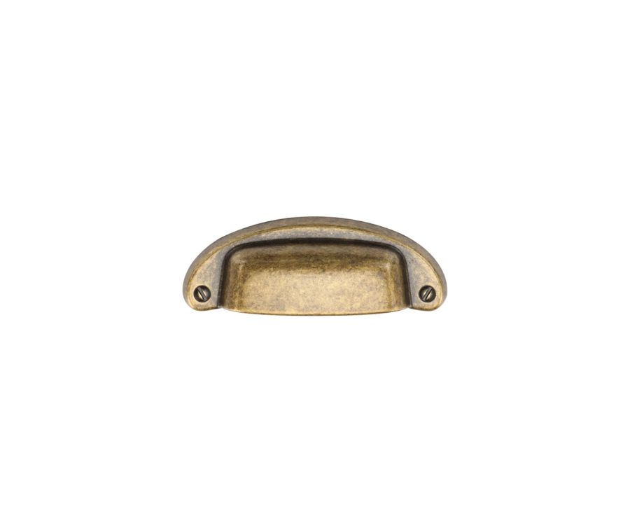 Distressed Brass Cup Pull Handle - 32mm c/c | TK5332-032-DBS