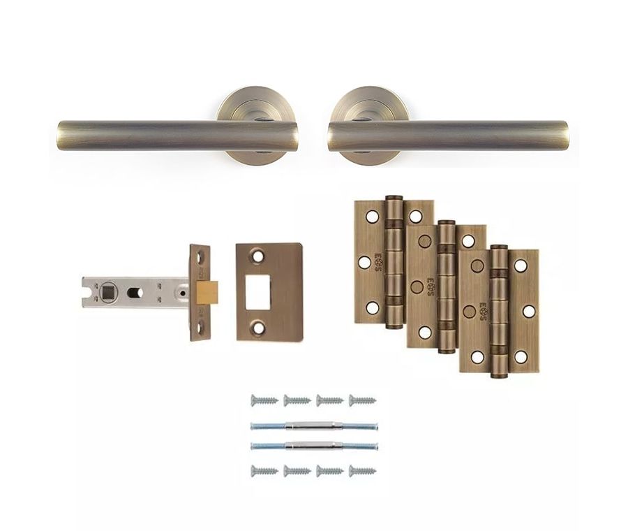 Antique Brass Faro Latch Pack - Ultimate Door Pack