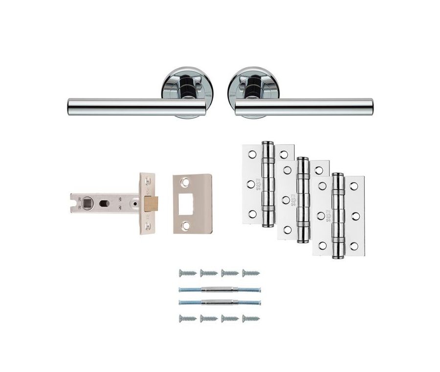 Polished Chrome Faro Latch Pack - Ultimate Door Pack