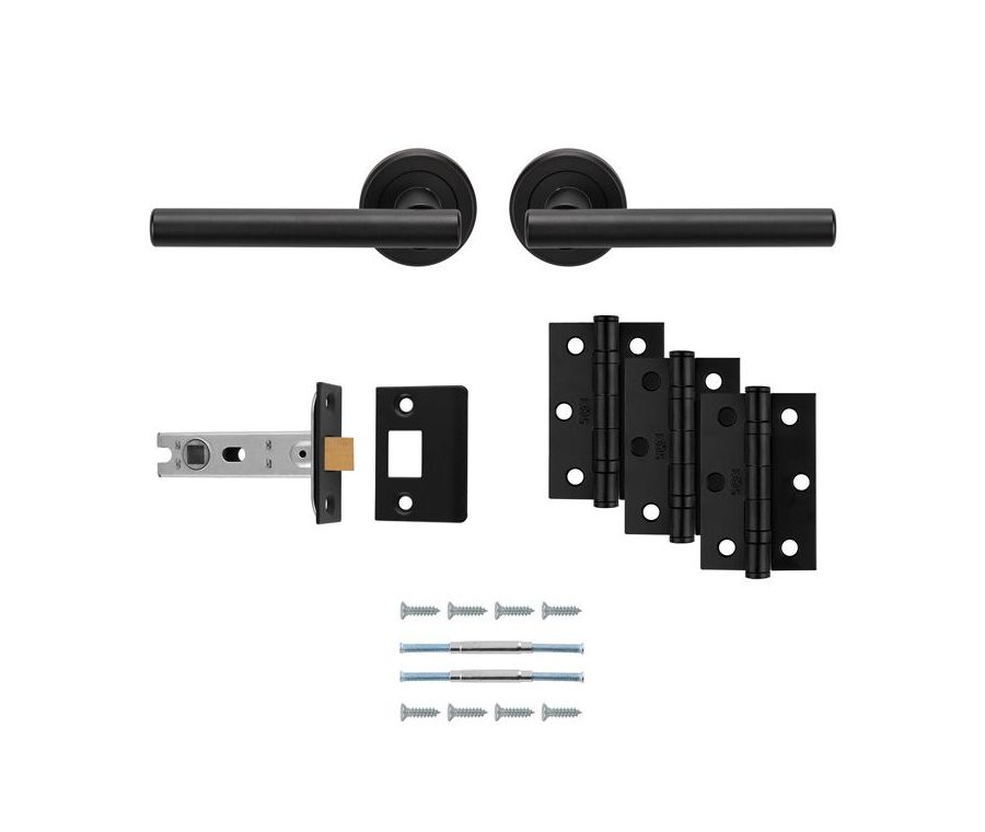 Matt Black Faro Latch Pack - Ultimate Door Pack