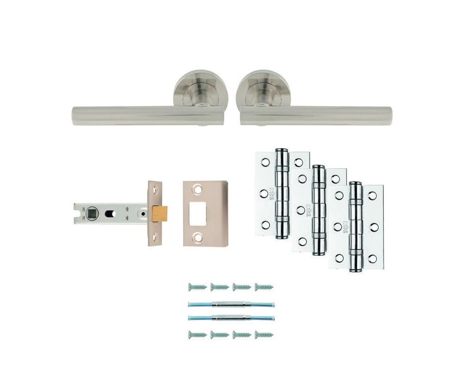 Satin Nickel Faro Latch Pack - Ultimate Door Pack