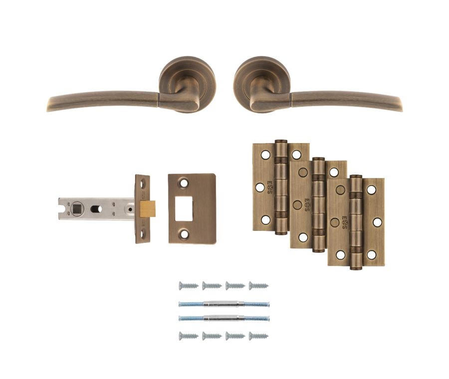Antique Brass Cabanas Latch Pack - Ultimate Door Pack