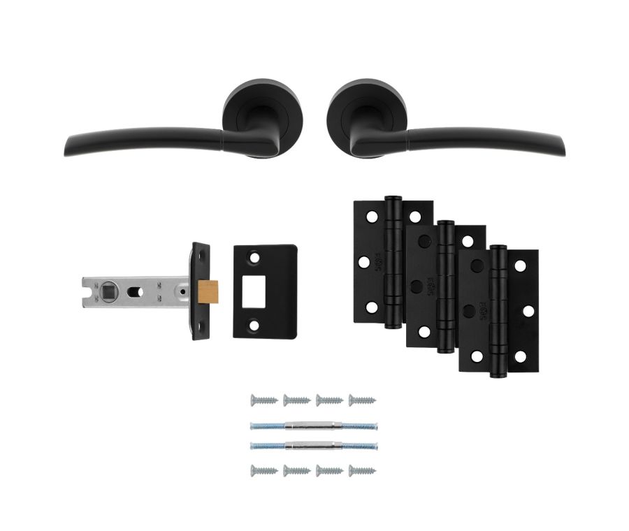 Matt Black Cabanas Latch Pack - Ultimate Door Pack