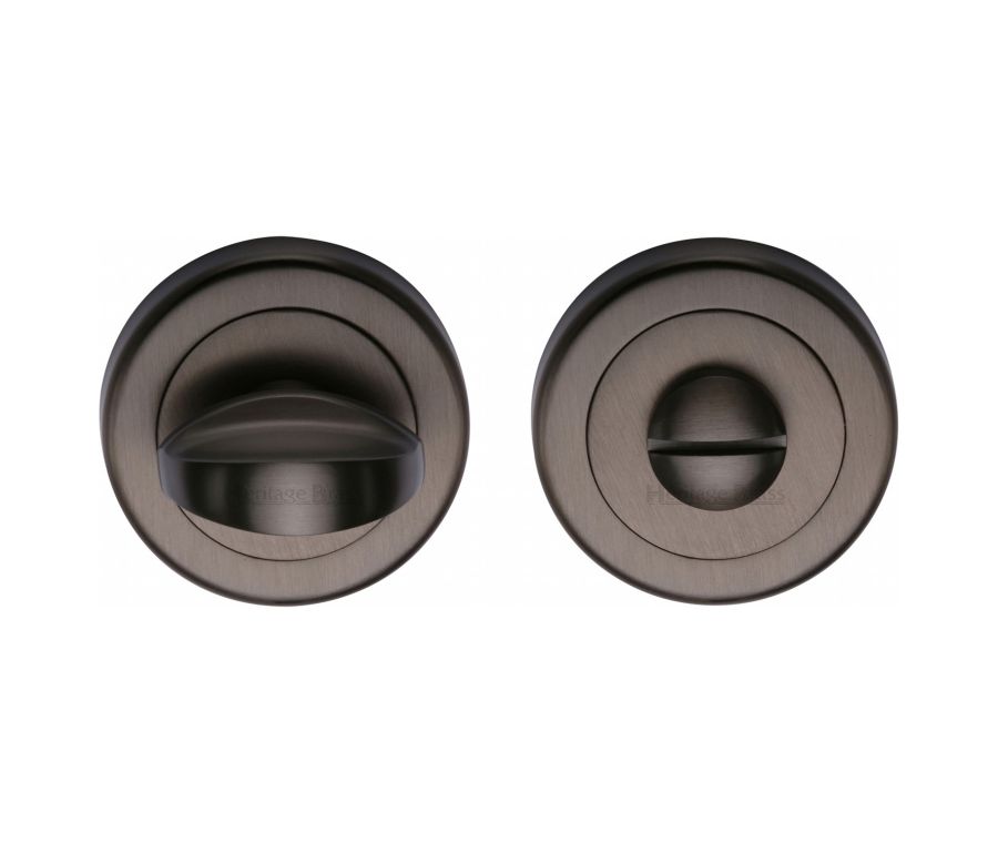 Matt Bronze Round Bathroom Turn & Release - V0678