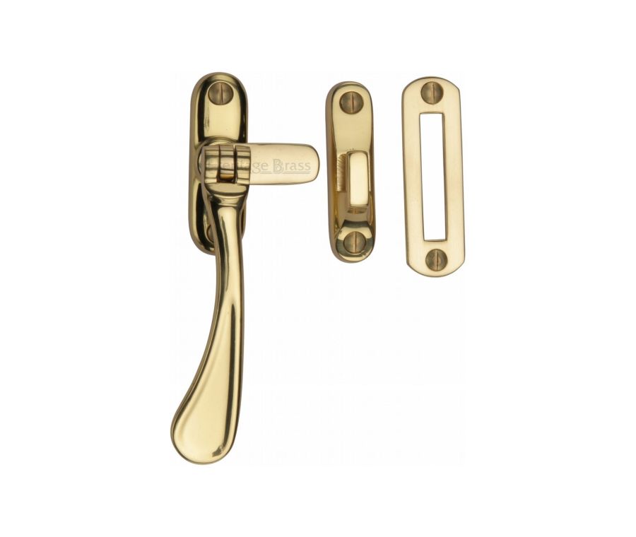 Heritage Brass Polished Brass Casement Window Fastener - Spoon Pattern