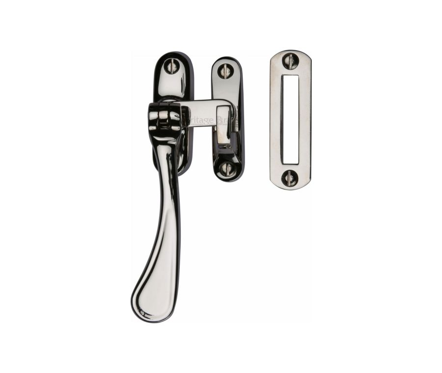 Heritage Brass Polished Nickel Finish Casement Window Fastener - Spoon Pattern