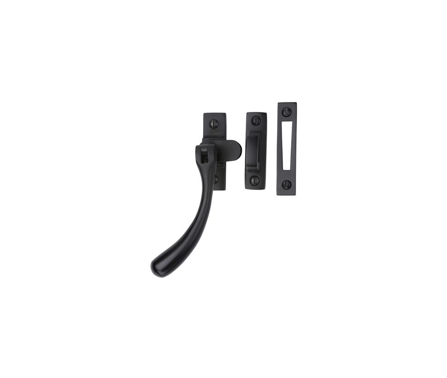 Heritage Brass Matt Black Casement Window Fastener - Ball Design
