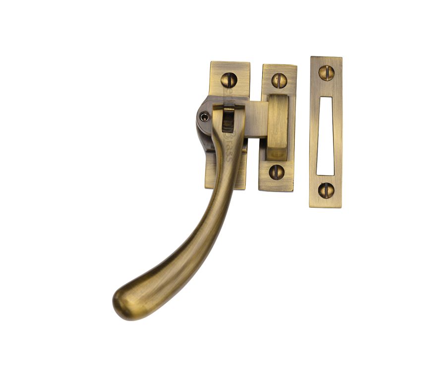Heritage Brass Antique Brass Lockable Casement Window Fastener - Ball Design