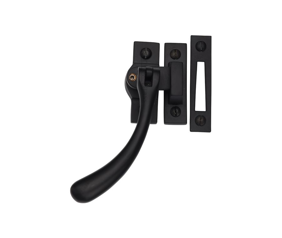 Heritage Brass Matt Black Lockable Casement Window Fastener - Ball Design