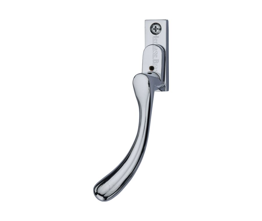 Heritage Brass Polished Chrome Lockable Left-Handed Espagnolette - Ball Design