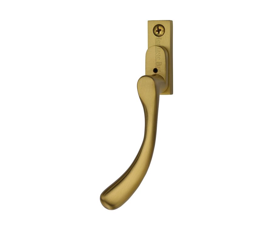 Heritage Brass Satin Brass Lockable Left-Handed Espagnolette - Ball Design