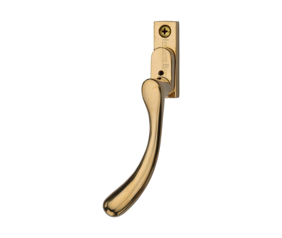 Heritage Brass Unlacquered Brass Lockable Left-Handed Espagnolette - Ball Design
