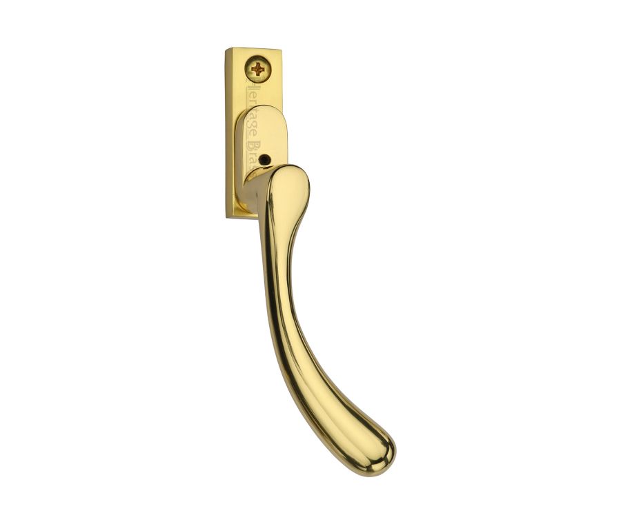 Heritage Brass Polished Brass Lockable Right-Handed Espagnolette - Ball Design
