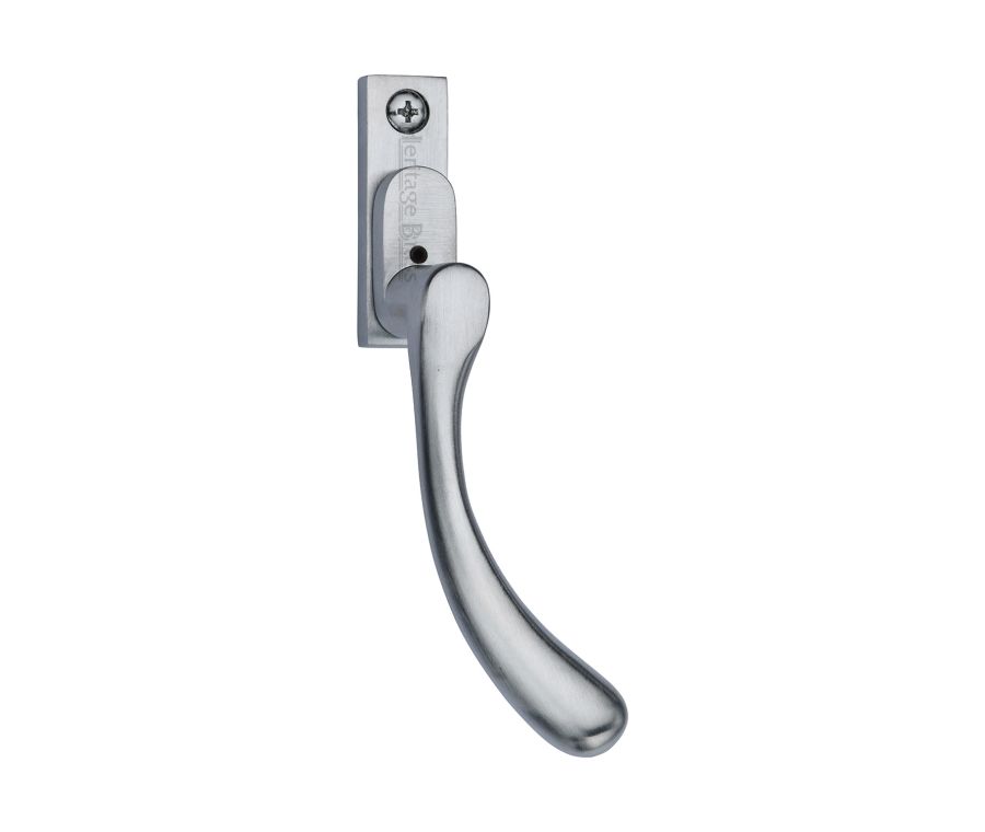 Heritage Brass Satin Chrome Lockable Right-Handed Espagnolette - Ball Design