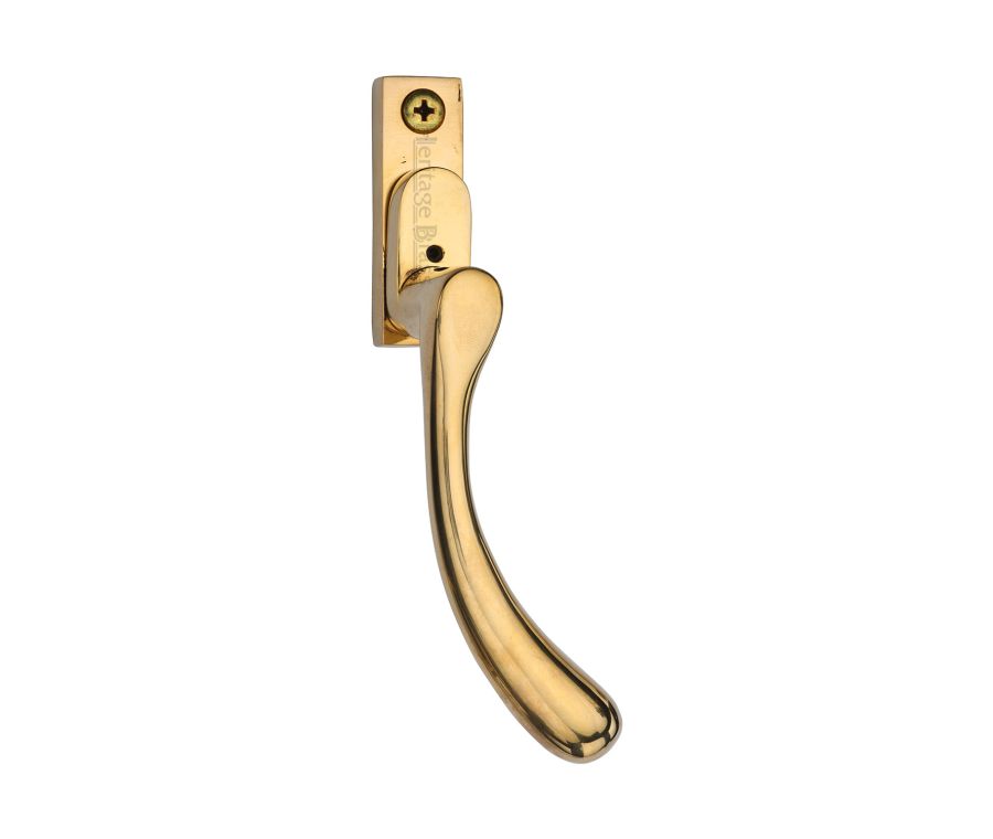 Heritage Brass Unlacquered Brass Lockable Right-Handed Espagnolette - Ball Design