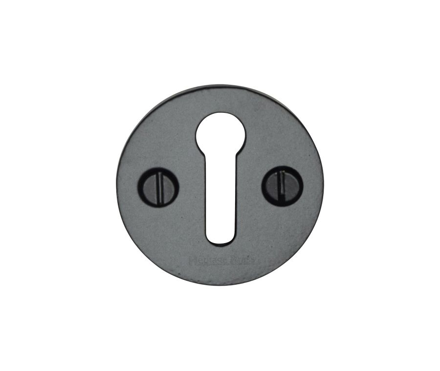 Matt Black Standard Key Escutcheon Round - V1010