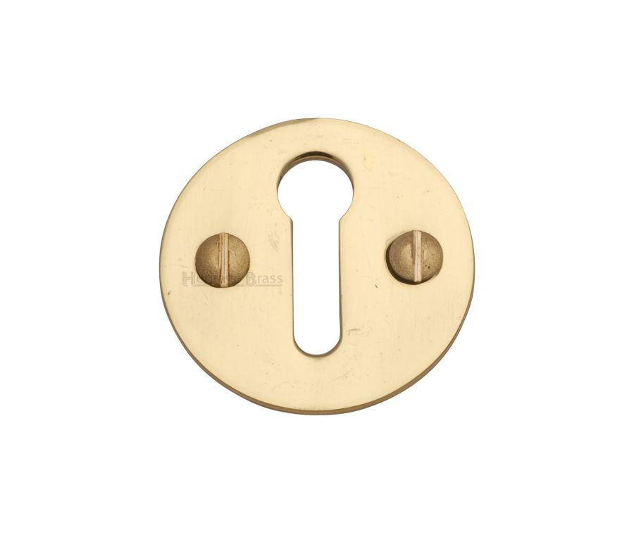 Polished Brass Standard Key Escutcheon Round - V1010