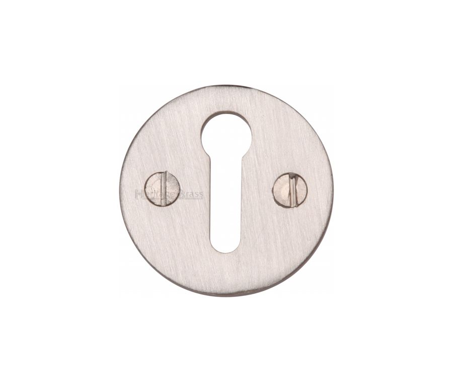 Satin Nickel Standard Key Escutcheon Round - V1010