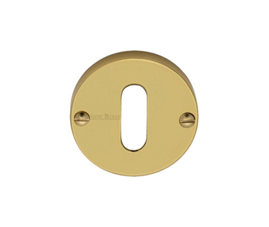 Polished Brass Standard Key Escutcheon Round - V1014
