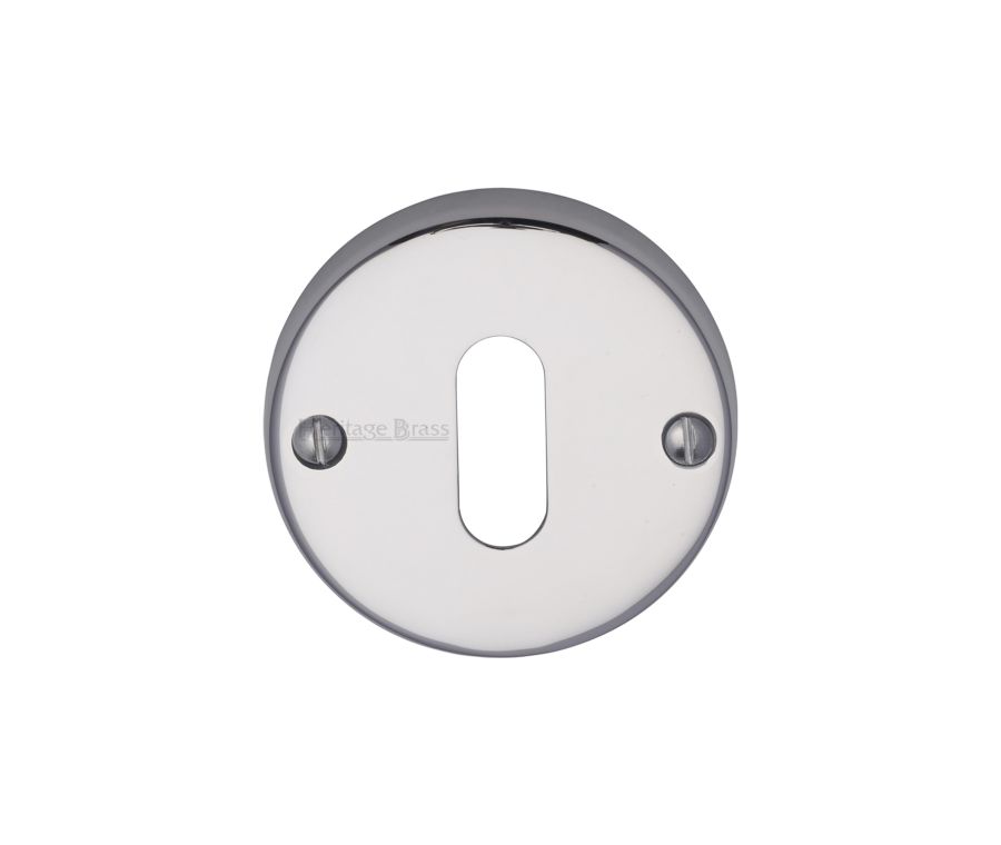 Polished Chrome Standard Key Escutcheon Round - V1014