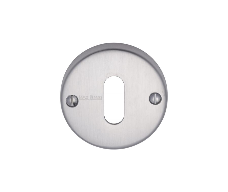 Satin Chrome Standard Key Escutcheon Round - V1014