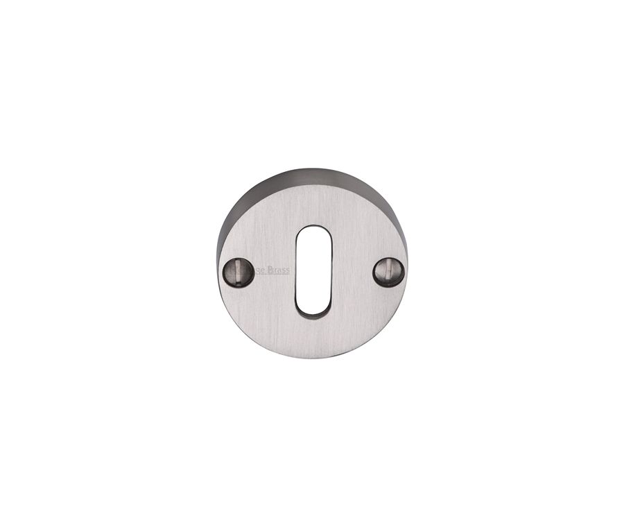 Satin Nickel Standard Key Escutcheon Round - V1014