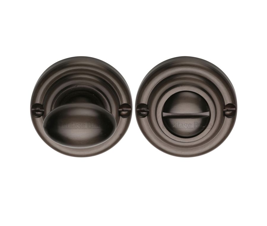 Matt Bronze Round Bathroom Turn & Release - V1015