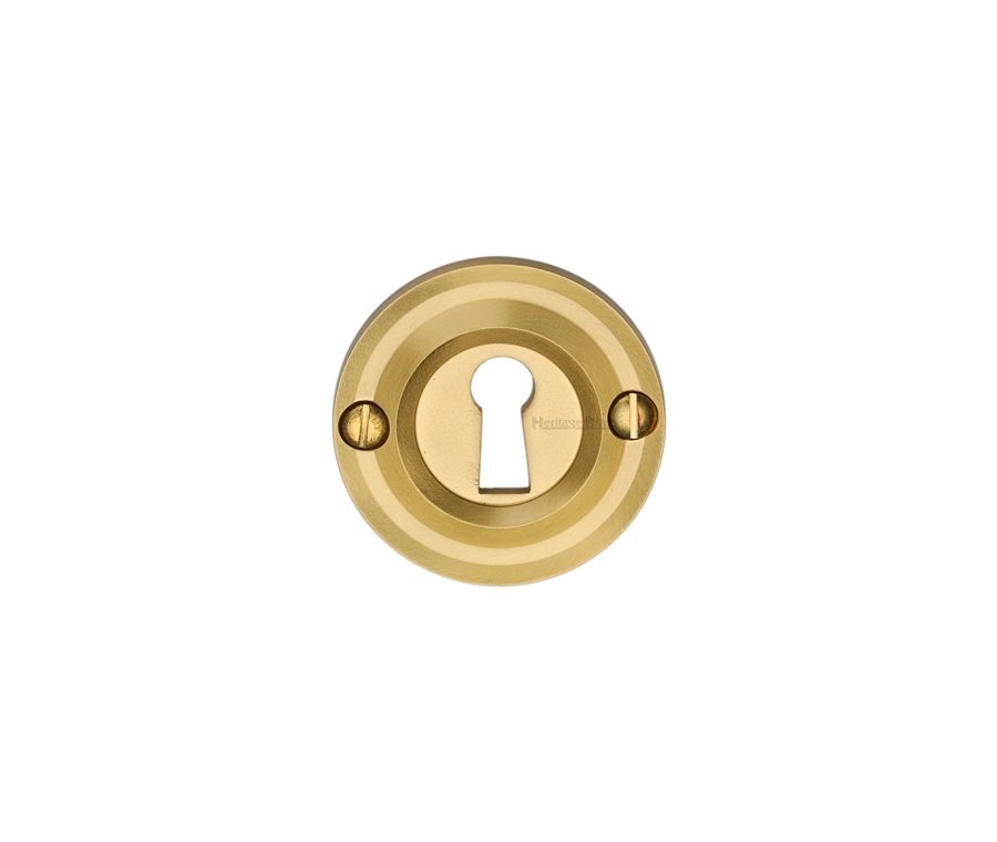 Satin Brass Heritage Brass Open Keyhole Round - V1016