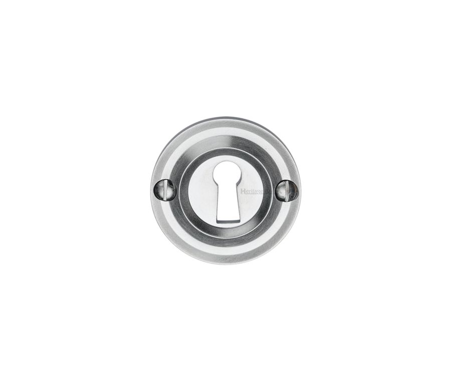 Satin Chrome Heritage Brass Open Keyhole Round - V1016