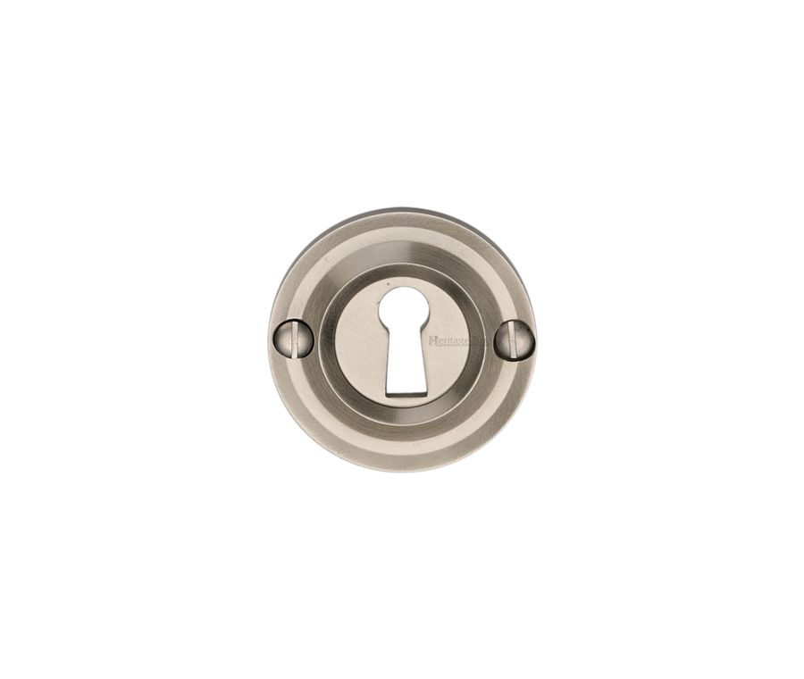 Satin Nickel Heritage Brass Open Keyhole Round - V1016