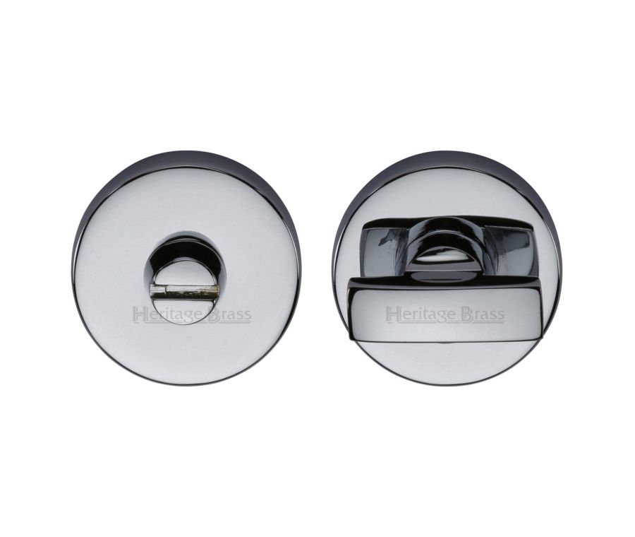 Polished Chrome Round Bathroom Turn & Release - V1018
