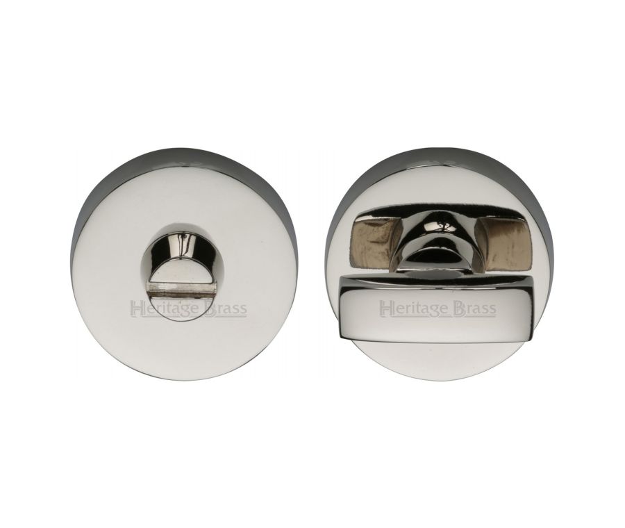 Polished Nickel Finish Round Bathroom Turn & Release - V1018