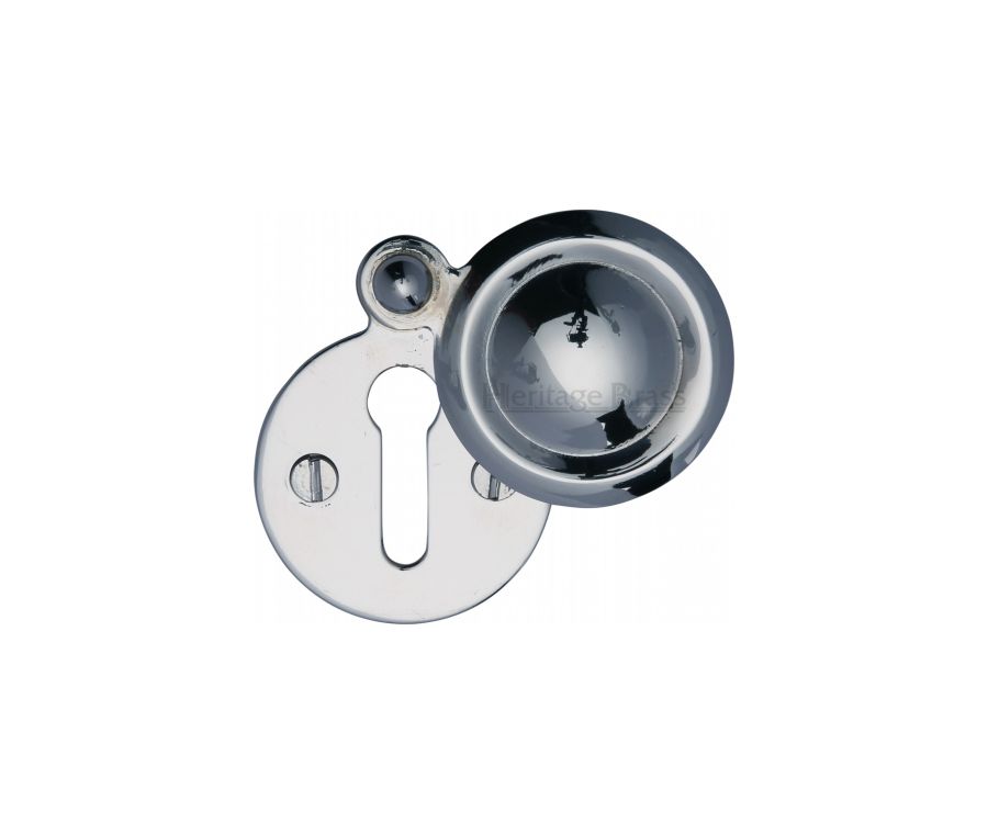 Polished Chrome Standard Covered Key Escutcheon Round - V1020 