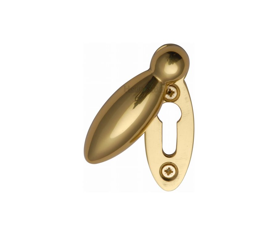 Polished Brass Standard Covered Key Escutcheon Oval - V1022
