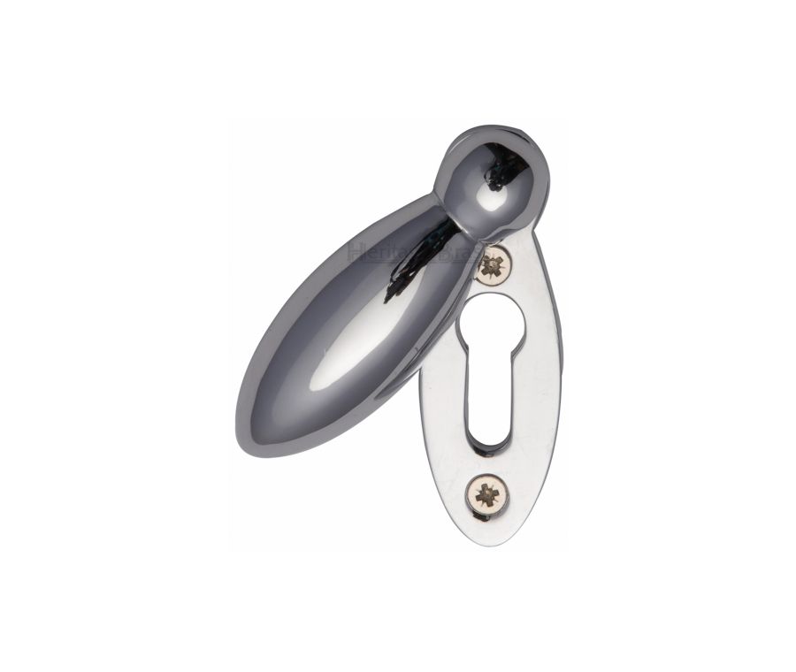 Polished Chrome Standard Covered Key Escutcheon Oval - V1022
