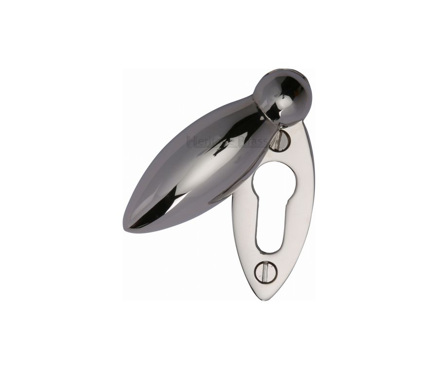Polished Nickel Finish Standard Covered Key Escutcheon Oval - V1022
