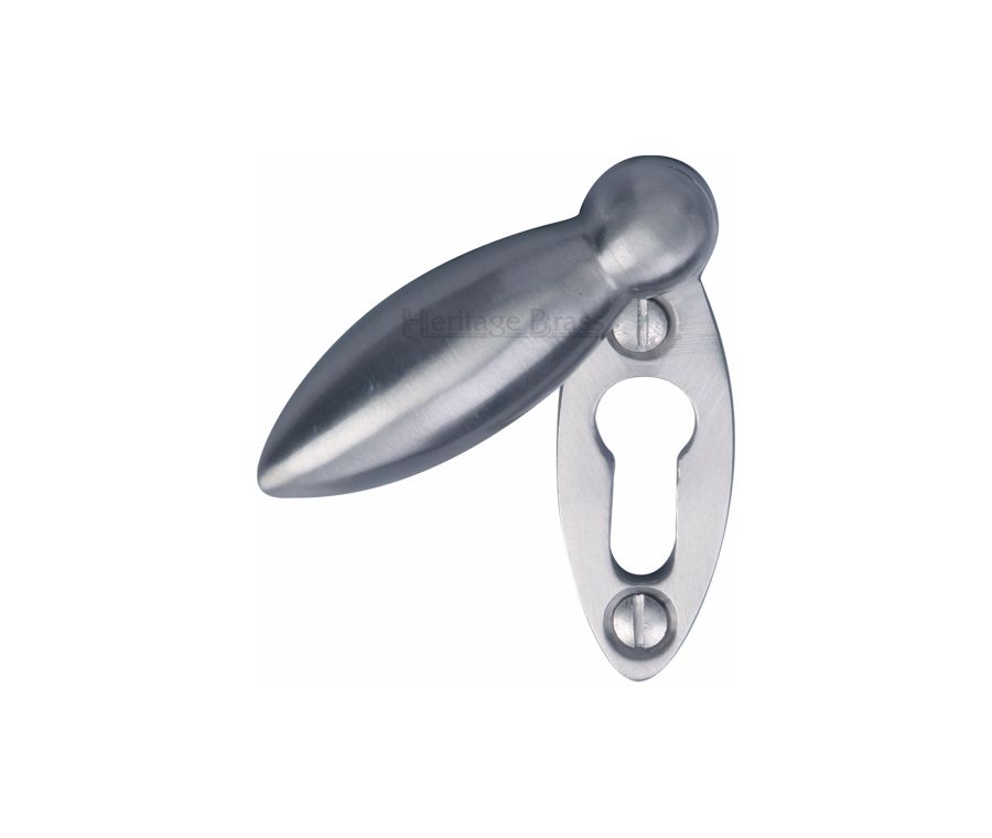 Satin Chrome Standard Covered Key Escutcheon Oval - V1022