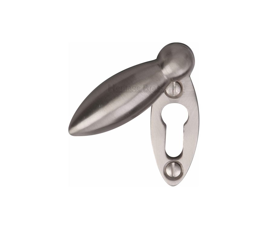 Satin Nickel Standard Covered Key Escutcheon Oval - V1022
