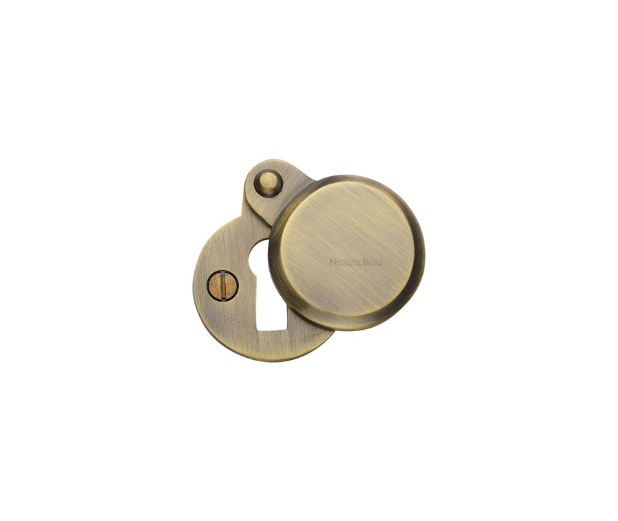 Antique Brass Heritage Brass Covered Keyhole Round 