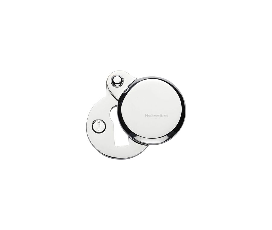 Polished Chrome Heritage Brass Covered Keyhole Round 