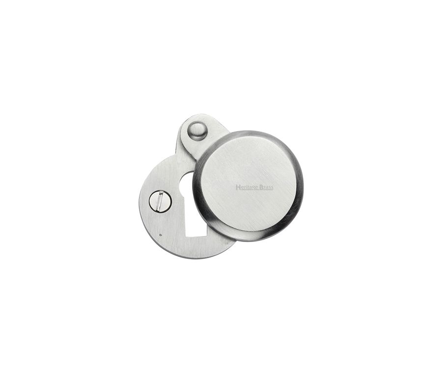Satin Chrome Heritage Brass Covered Keyhole Round 