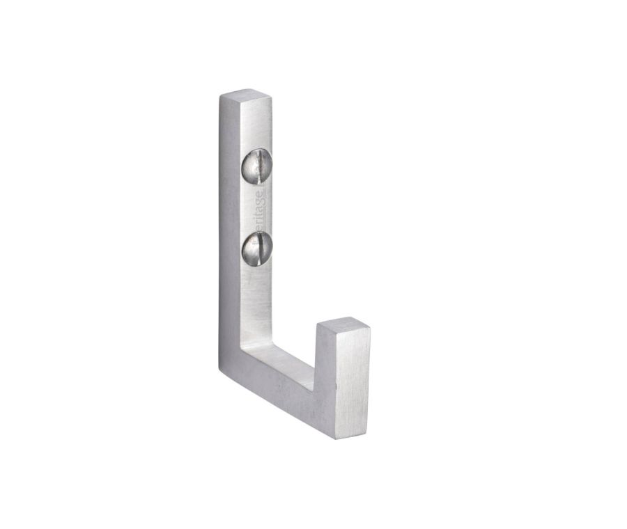 Heritage Brass Satin Chrome Square Single Hook  |  V1045-SC